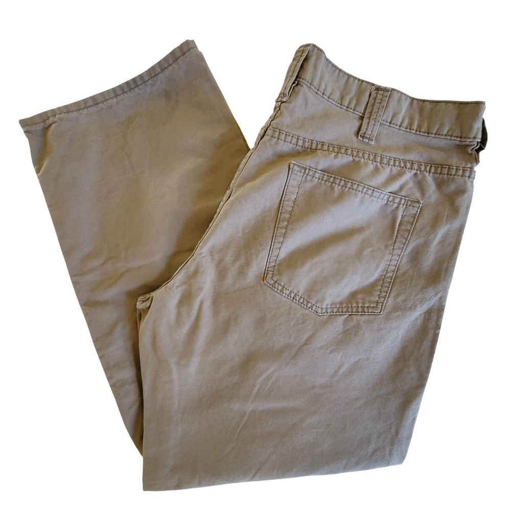 Blue Mountain Canvas Work Pants Mens 38x30 Khaki Tan Straight Leg Cotton Utility